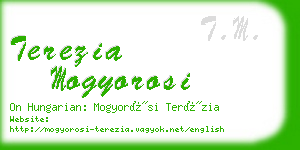 terezia mogyorosi business card